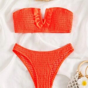 Vibrant Orange Bikini Set